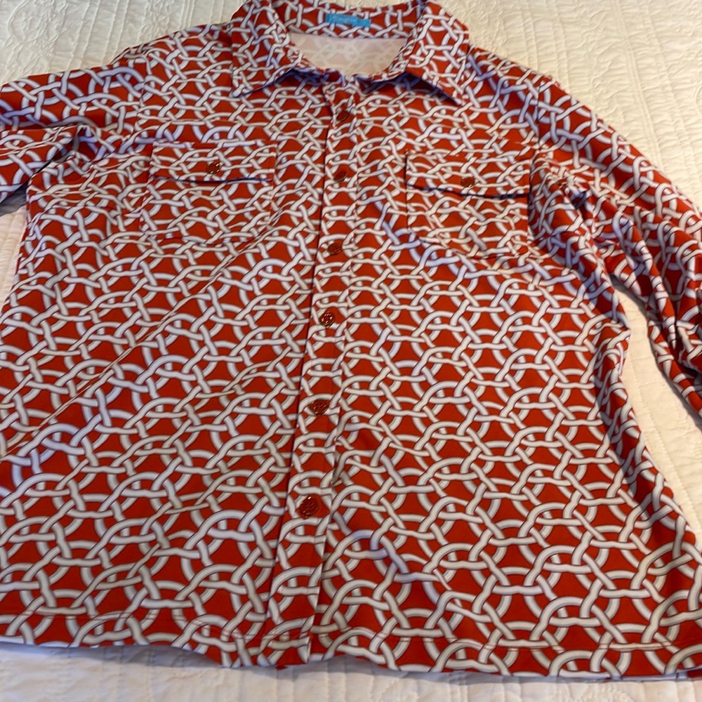 J. McLaughlin shirt with rolled sleeves